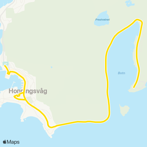 Snelandia Nordvågen - Honningsvåg map