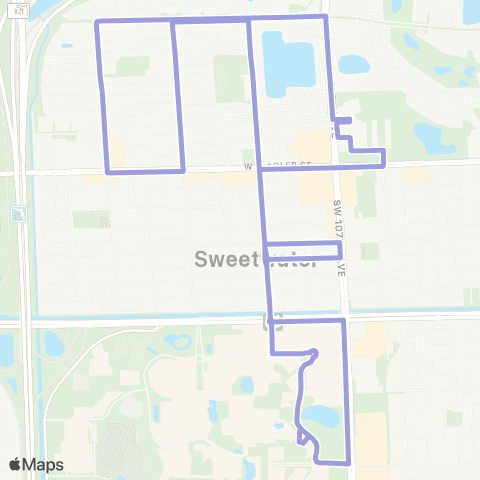 Florida International University CATS Route B map
