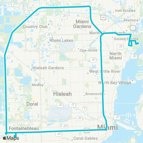 Florida International University Panther Express map
