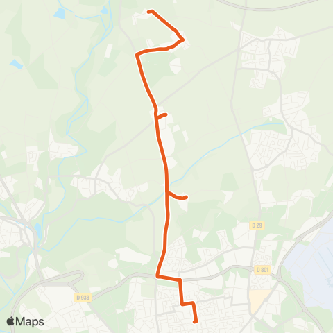 Fil bleu Petit Bournais - Beffroi map