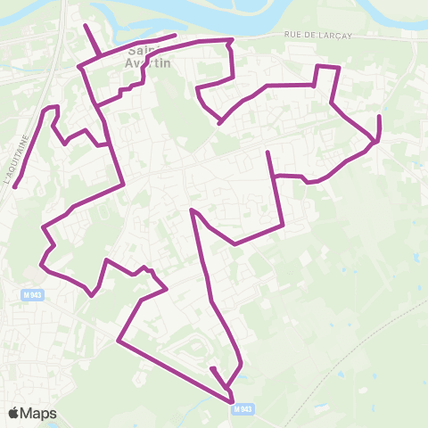 Fil bleu Zone - St Avertin map