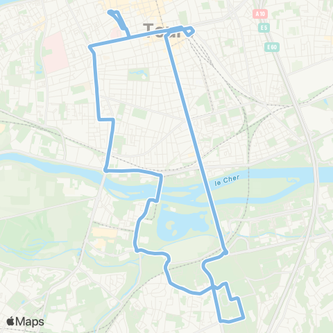 Fil bleu Gare de Tours - Gare de Tours map