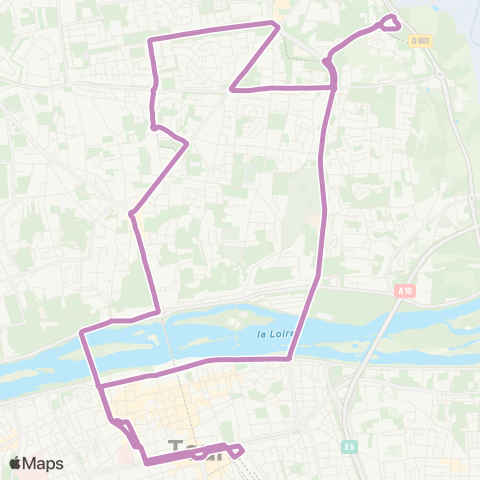 Fil bleu Gare de Tours - Gare de Tours map