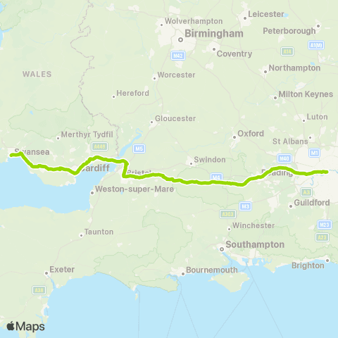FlixBus Swansea Bus Sta Stand B - Victoria Coach Sta map