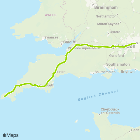 FlixBus Falmouth Uni Penryn Campus - Victoria Coach Sta map