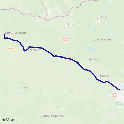 Fluo 08 Signy L'Abbaye / Charleville-Mézières map