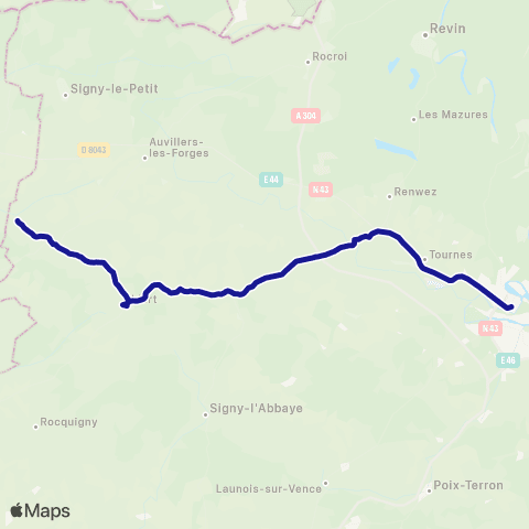 Fluo 08 Hannappes / Charleville-Mézières map