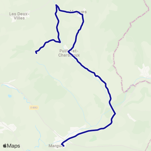 Fluo 08 Puilly-et-Charbeaux / Margut map