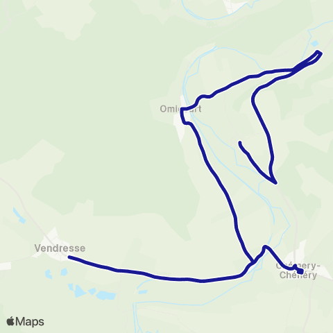 Fluo 08 Stonne / Chémery-Chéhéry map