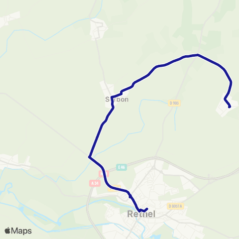 Fluo 08 Bertoncourt / Rethel map