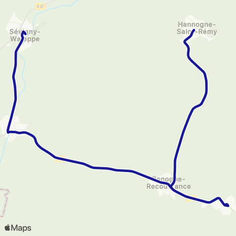 Fluo 08 Banogne-Recouvrance / Hannogne-St-Rémy map