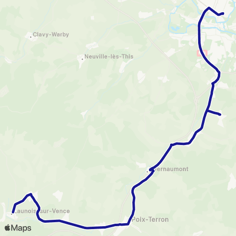 Fluo 08 TAD / Launois s/ Vence / Charleville-Mézières map