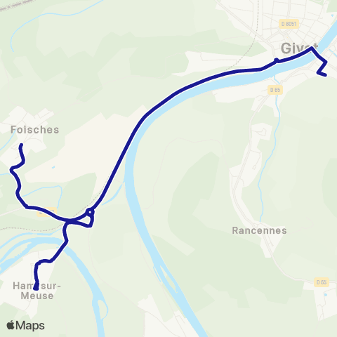 Fluo 08 Foisches / Givet map