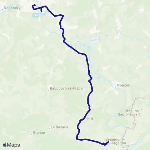 Fluo 08 Beaumont-en-Argonne / Sedan map