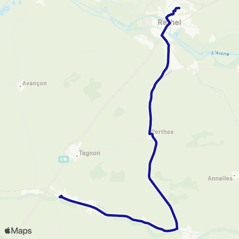 Fluo 08 Le Châtelet-sur-Retourne / Rethel map