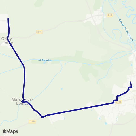Fluo 08 Grivy-Loisy / Vouziers map