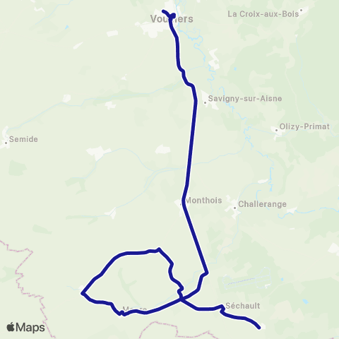 Fluo 08 Bouconville / Vouziers map