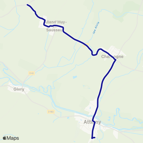 Fluo 08 Alland-Huy-et-Sausseuil / Attigny map