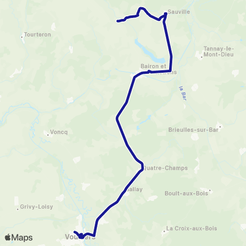 Fluo 08 Louvergny / Vouziers map
