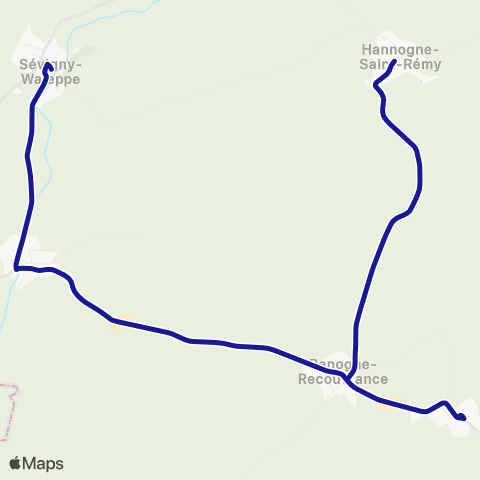 Fluo 08 Banogne-Recouvrance / Hannogne-St-Rémy map