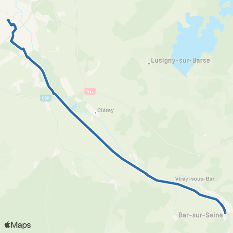 Fluo 10 Ligne régulière map