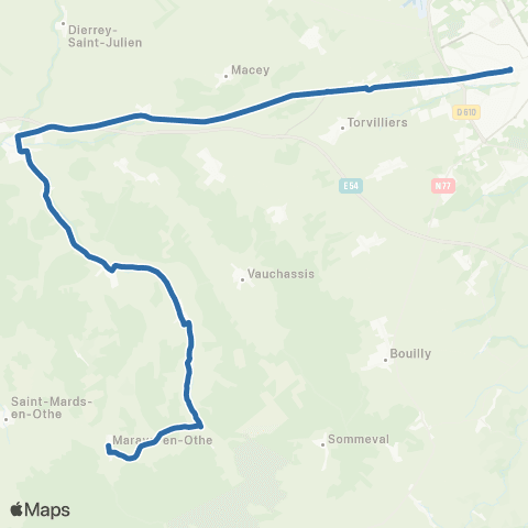Fluo 10 Ligne régulière map