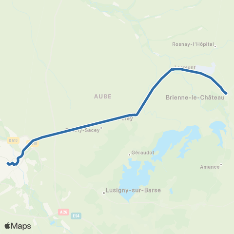 Fluo 10 Ligne régulière map