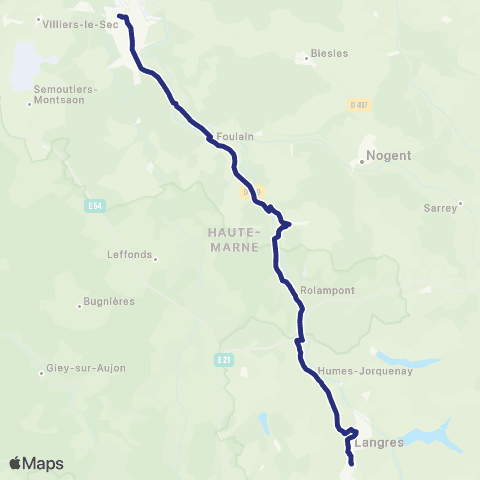 Fluo 52 Chaumont / Langres map