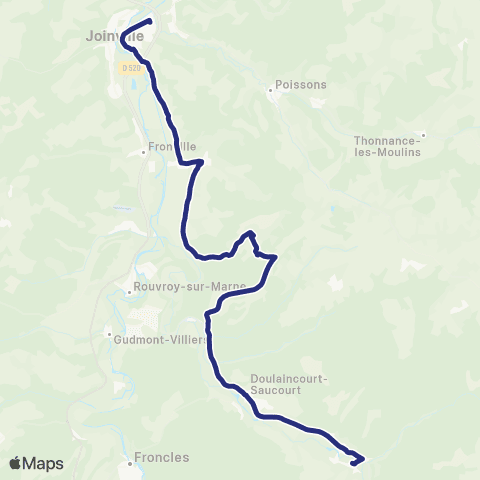 Fluo 52 Roches-Bettaincourt / Joinville map