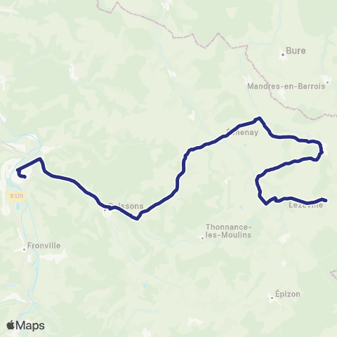 Fluo 52 Lezeville / Joinville map