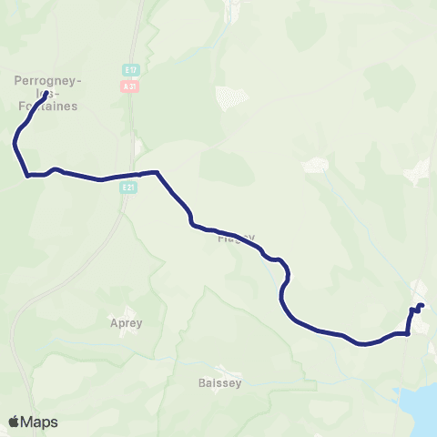 Fluo 52 Perrogney-les-Fontaines / Longeau-Percey map