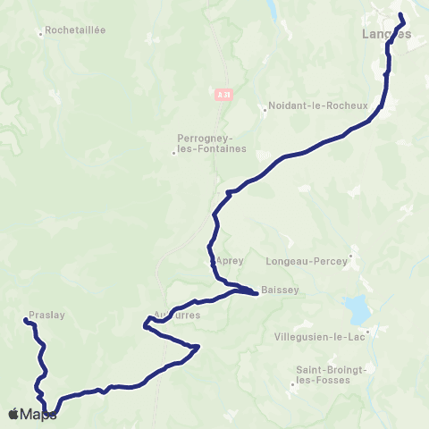 Fluo 52 Praslay / Langres / Brennes map