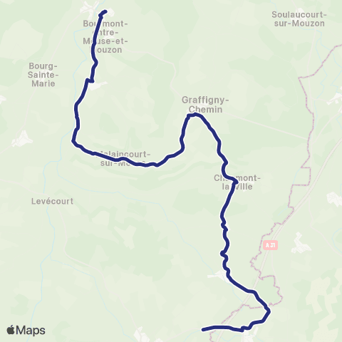 Fluo 52 Breuvannes-en-Bassigny / Bourmont map