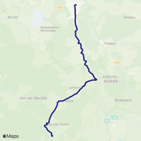 Fluo 52 St-Loup-sur-Aujon / Chaumont map