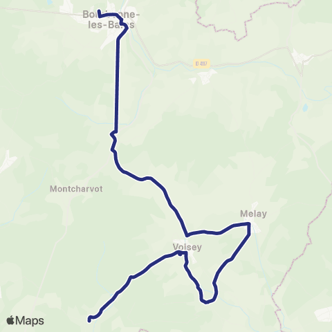 Fluo 52 Voisey / Bourbonne-les-Bains map