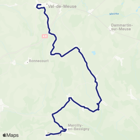 Fluo 52 Plesnoy / Val-de-Meuse map