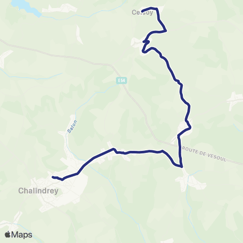 Fluo 52 Celsoy / Chalindrey map