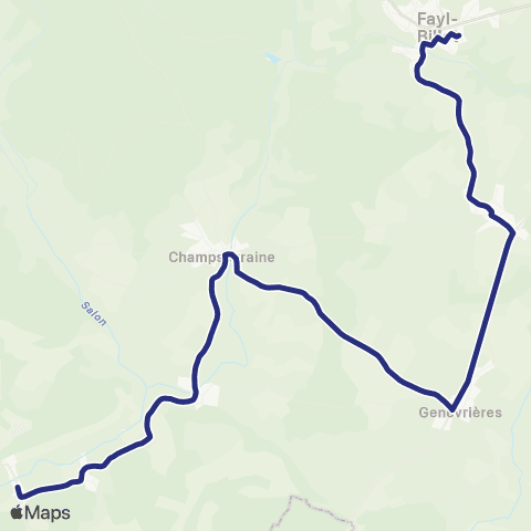 Fluo 52 Grenant / Fayl-Billot map