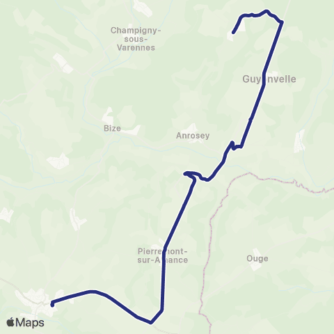 Fluo 52 Soyers / Fayl-Billot map