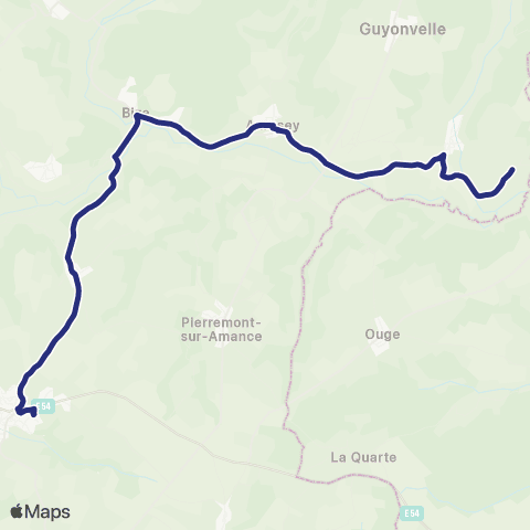 Fluo 52 Pisseloup / Fayl-Billot map