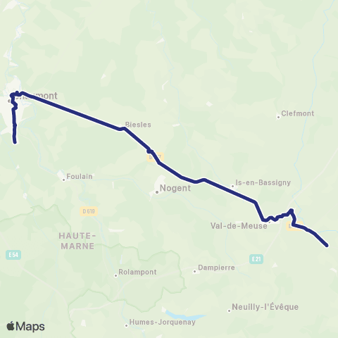 Fluo 52 Dammartin-sur-Meuse / Chaumont map