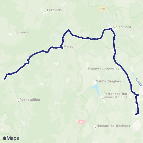 Fluo 52 Marac / Langres / Rolampont map