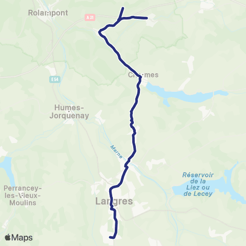 Fluo 52 Rolampont / Langres map