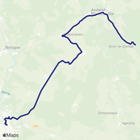 Fluo 52 Ecot-la-Combe / Chaumont map