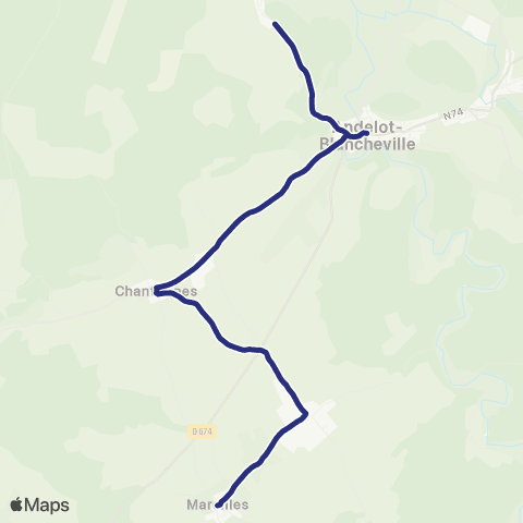 Fluo 52 Mareilles / Andelot-Blancheville map