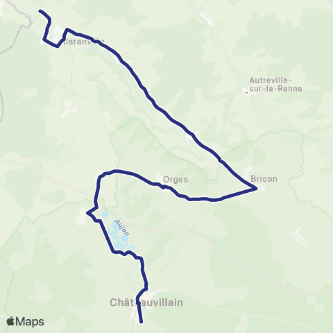 Fluo 52 Rennepont / Bricon / Chateauvillain map