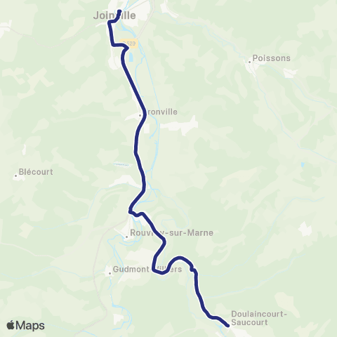 Fluo 52 Joinville / Doulaincourt-Saucourt map