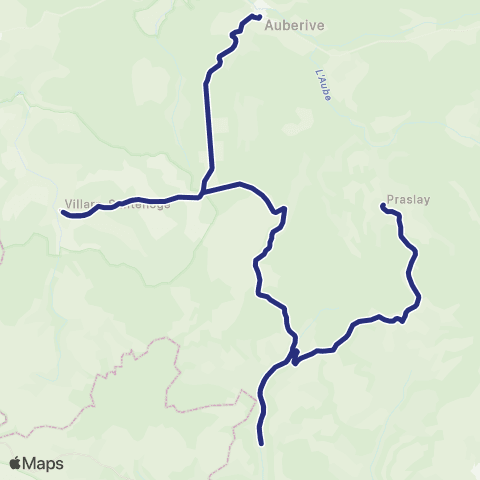 Fluo 52 Vivey / Auberive map