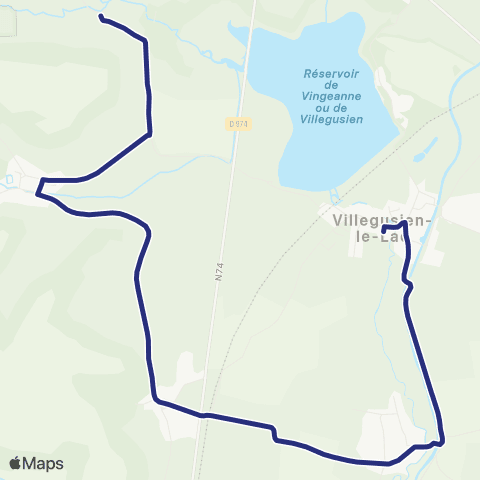 Fluo 52 Villegusien-le-Lac map