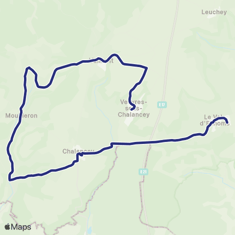 Fluo 52 Chalancey / le Val-d-Esnoms map